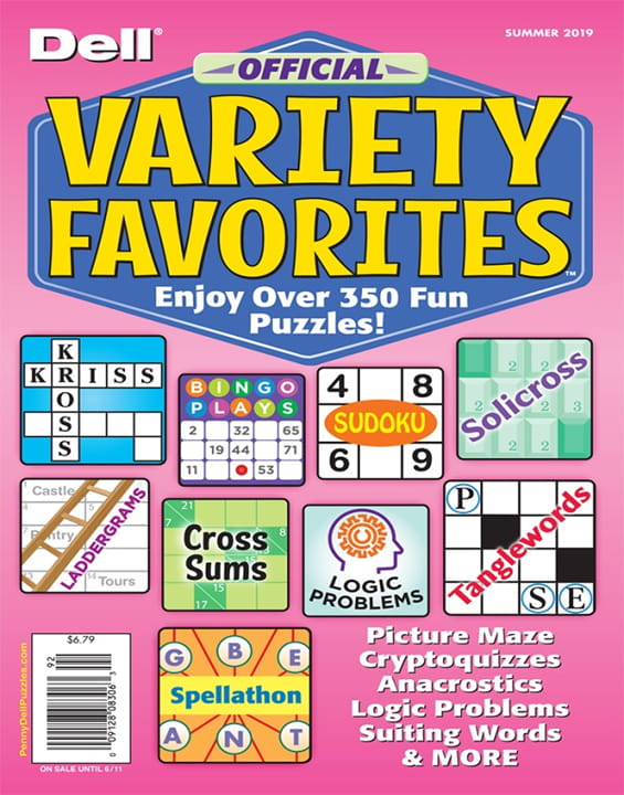Dell Official Favorite Variety Puzzles Magazine